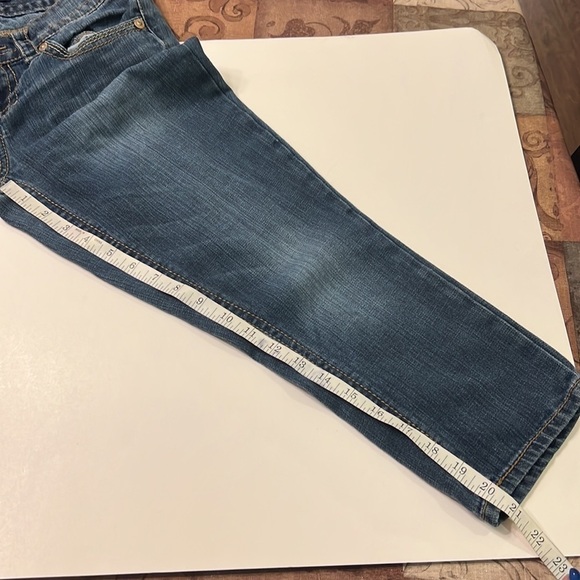 Seven7 Jeans Crop Ankle Jeans Capri Pants Medium Blue Wash Size 4 - Picture 12 of 14